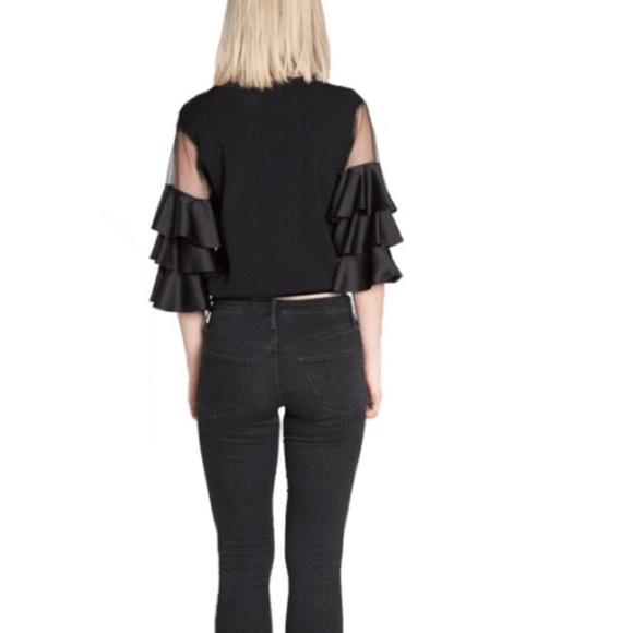 Rachel Zoe Tiered Ruffle Sleeve Sweater Size Large NWT - Picture 2 of 11